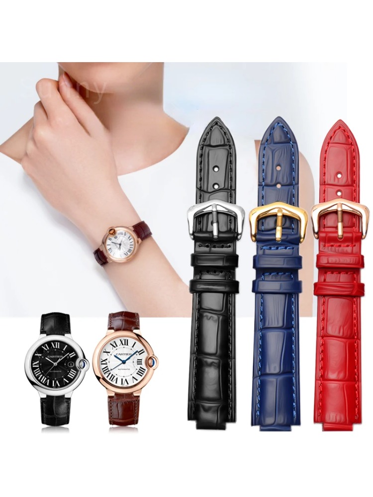 Cartier Watch Ballon Bleu - Echt lederen horlogeband voor tank Cartier