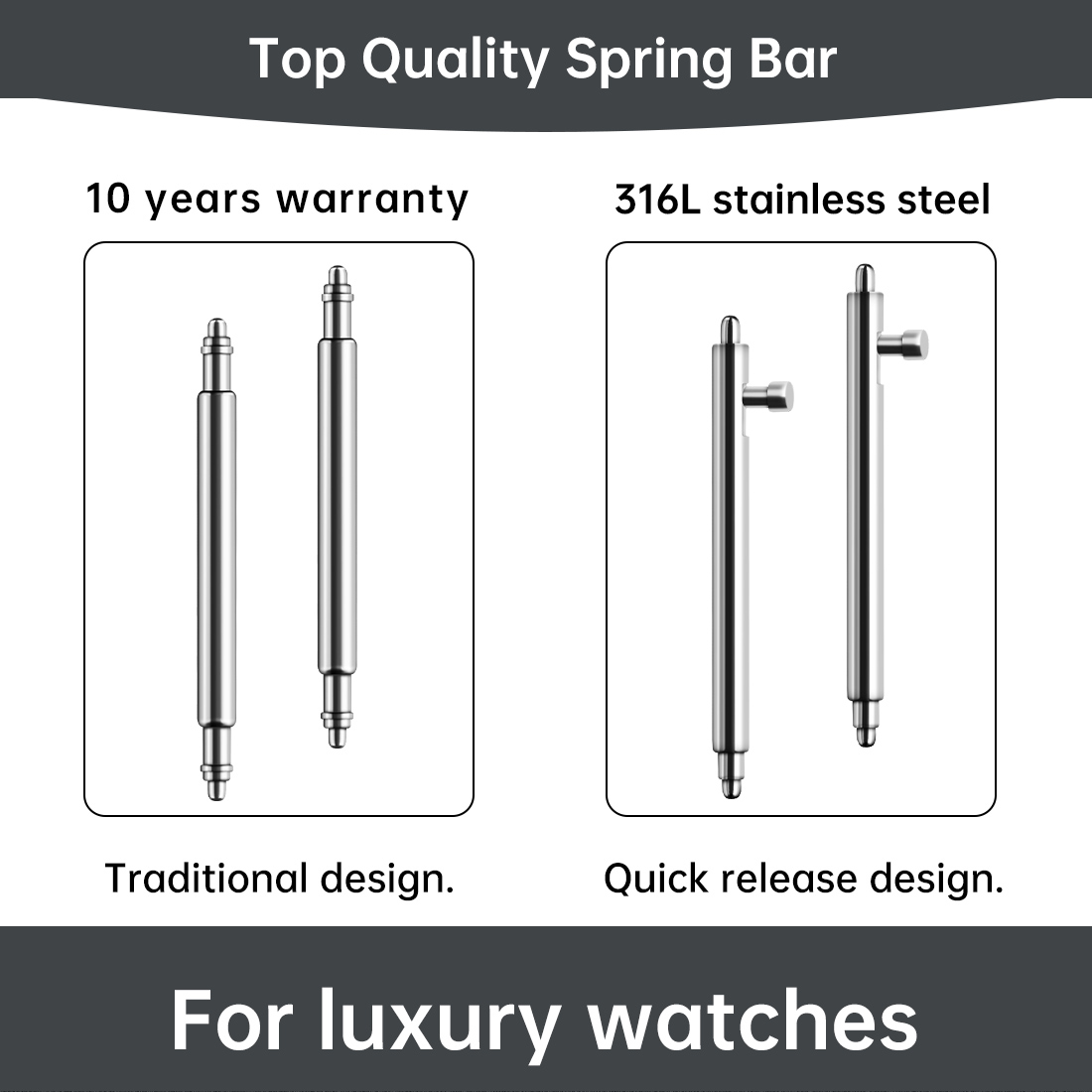 Maikes 316L roestvrij staal sn - Curved Spring Bar recensie en prijs