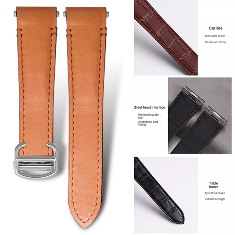 21mm 19mm Koe lederen Horlogeb - Cartier Watch Tank recensie en prijs