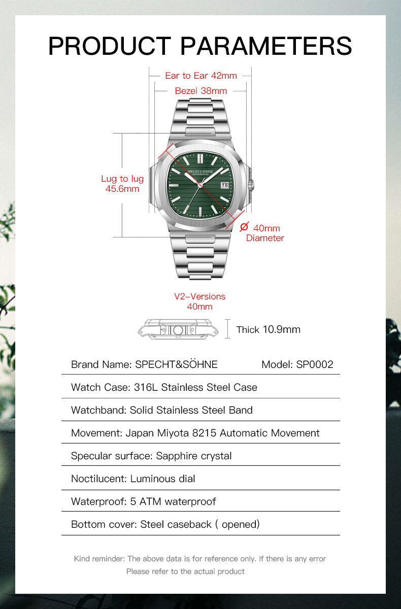 Specht & Söhne Nieuwe Luxe 40M - Patek Philippe Watch Nautilus recensie en prijs