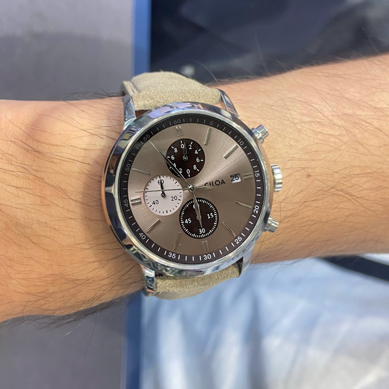 CILOA-Men Chronograafhorloge m - Suede Strap Watch recensie en prijs