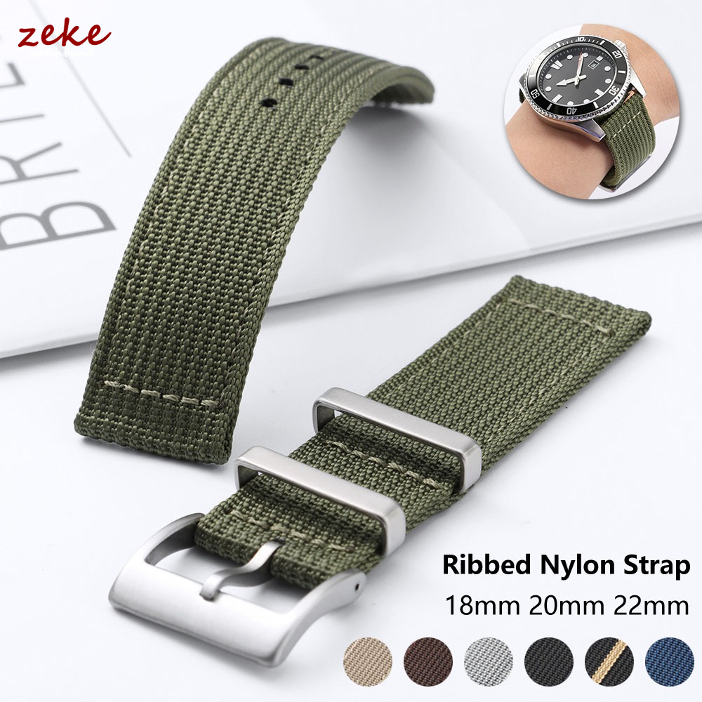 18mm 20mm 22mm Geribbelde Nylo - Nato Strap Nylon recensie en prijs